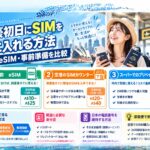 渡豪初日にSIMを手に入れる方法｜空港・オンライン・eSIM