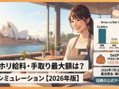 ワーホリ給料・手取り最大額は?月収シミュレーション【2026年版】 ワーホリ給料・手取りシミュレーション【2026年版】